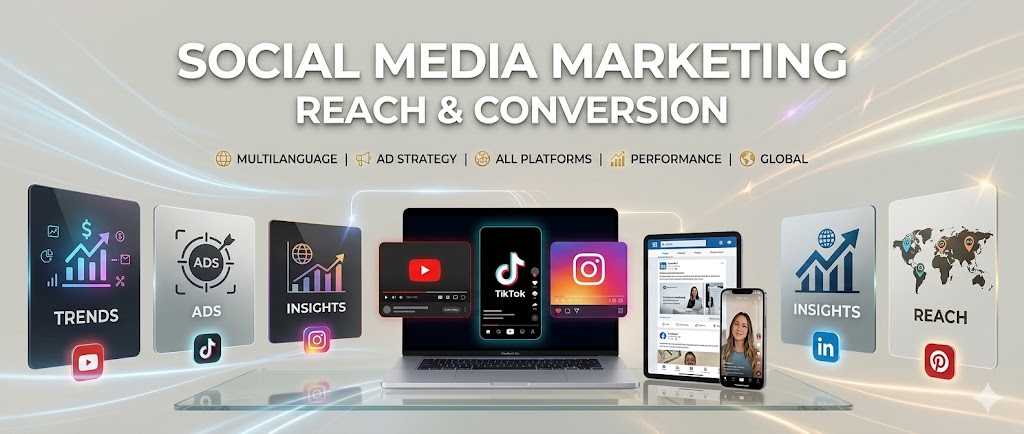 Social Media Marketing für YouTube, TikTok, Instagram und Facebook Ads